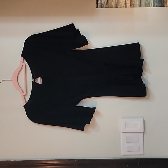 Green Envelope Tie Back Women's Blouse - Picture 3 of 5